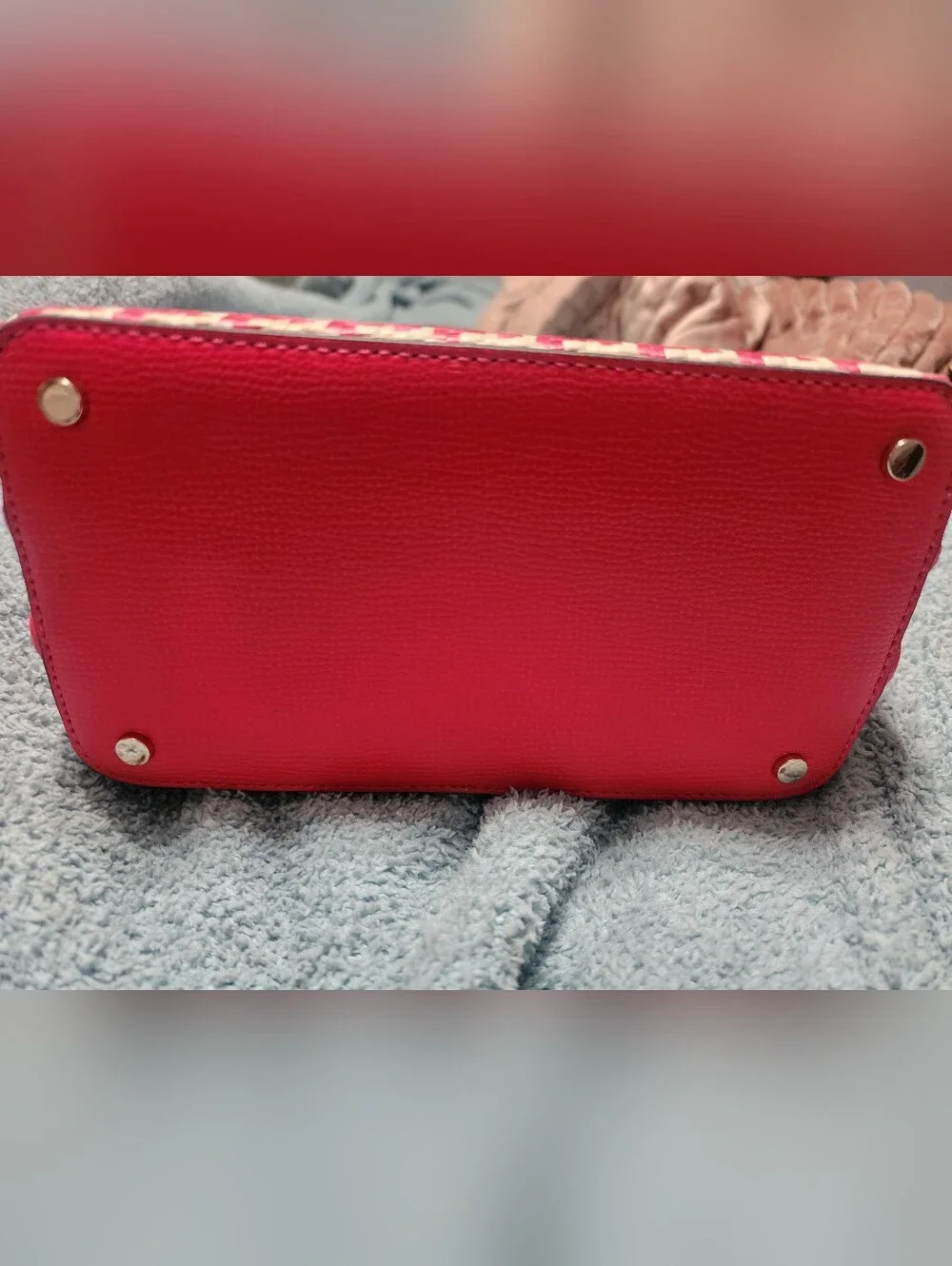 kate spade Pink & Cream Woven Shoulder Bag